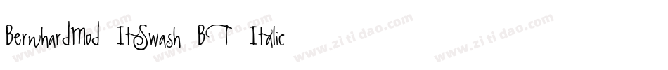 BernhardMod ItSwash BT Italic Swash字体转换